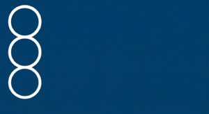 Schéma des trois états du moi en Analyse Transactionnelle, trois cercles blancs superposés sur fond bleu de Prusse, illustration minimaliste Parent Adulte Enfant.