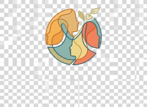 Logo Maïeusthésie - Rencontres de part de soi, illustration de profils stylisés entrelacés symbolisant la réintégration des parts de soi et la communication thérapeutique.